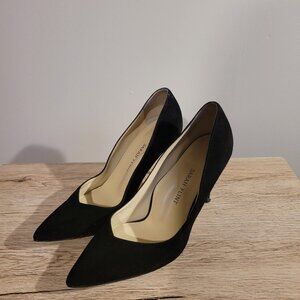 Sarah Flint Black Suede Perfect Emma Pumps SZ 37.5